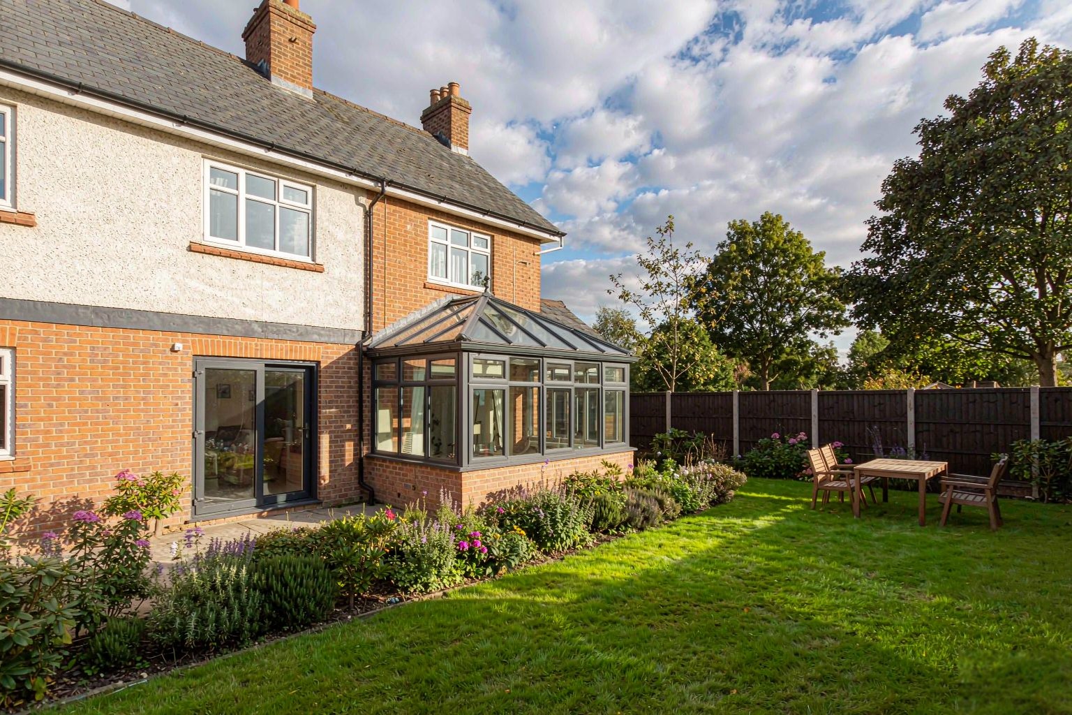 Home Detached family house with a large rear garden