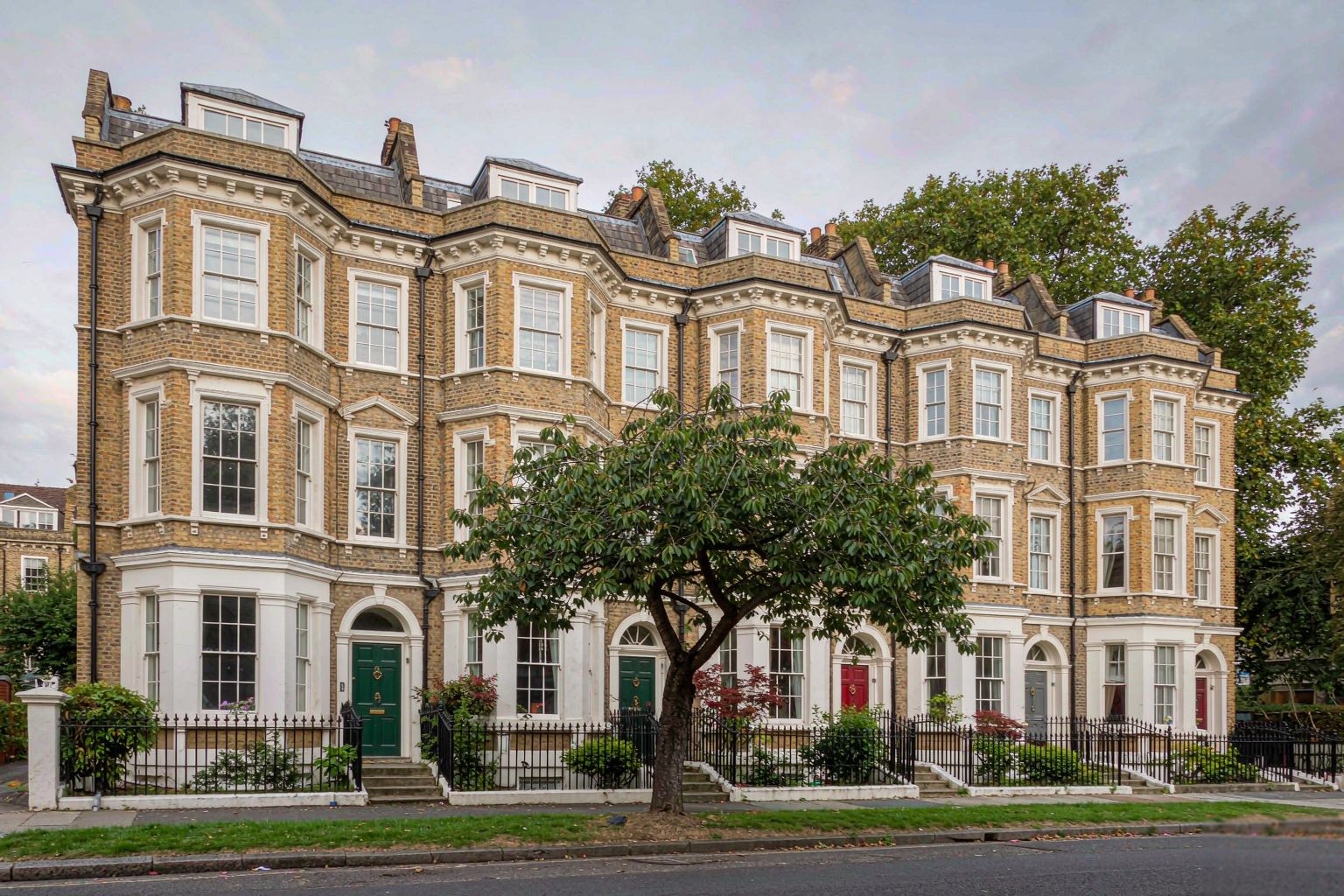 Home Victorian terraced houses in a British town